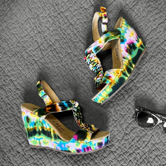 Blowfish Shoes - Tie dye wedges